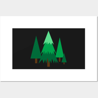 Pine trees on the hill Posters and Art